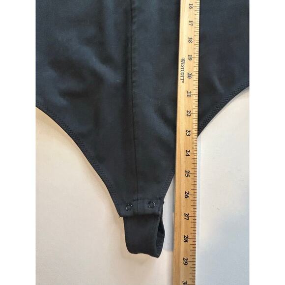 Wilfred free black long sleeve cotton stretch lace up Mayowa bodysuit size L - Picture 11 of 11